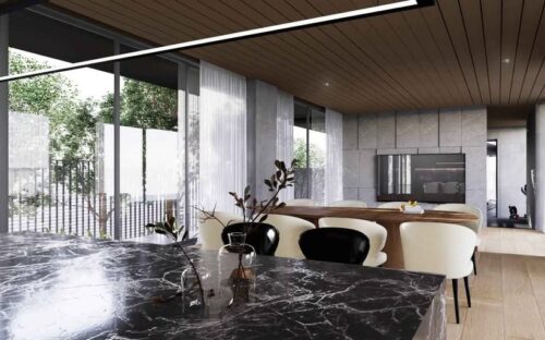 3 Bedroom Pool Villa For sale, a luxurious modern box-shaped pool villa With a simple and luxurious lifestyle